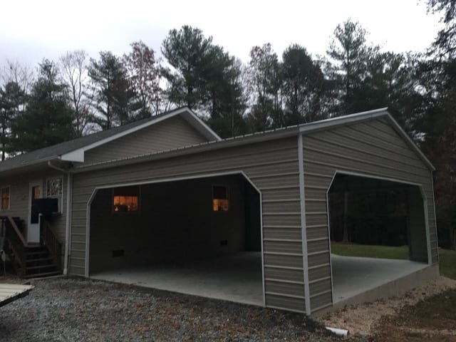 carport attached to a house