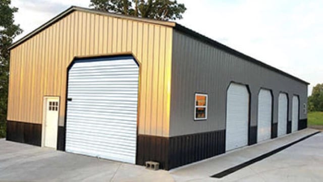 commercial five-door garage